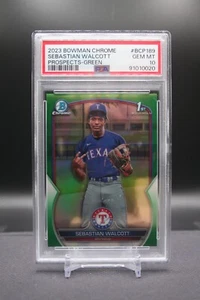 2023 Bowman Chrome | Sebastian Walcott | 1st Bowman Green Refractor /99 | PSA 10 - Picture 1 of 2