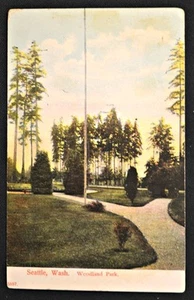 Postal de Woodland Park Seattle Washington WA PC 1909 a Santa Bárbara CA (1033) - Imagen 1 de 1