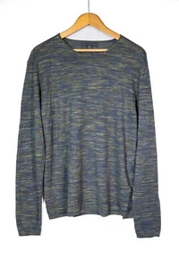 John Varvatos Omar Blue / Gray Sweater Men's L - Imagen 1 de 7