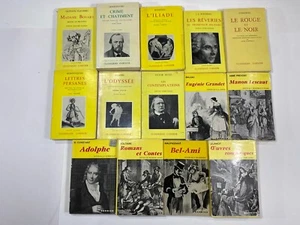 Lot de 14 Livres Vintage Classiques Garnier – Madame Bovary, Crime et Châtiment - Picture 1 of 6