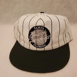 Bush Gardens Mütze Kappe Snapback The Game Vintage Nadelstreifen Freizeitpark Unterhaltung 90 - Bild 1 von 23