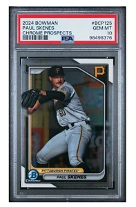 2024 Bowman Chrome Prospects #BCP-125 Paul Skenes PSA 10 Gem Mint Pirates - Picture 1 of 2