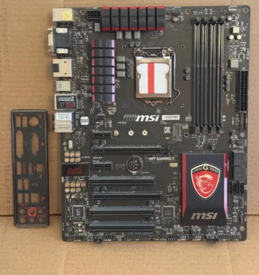 Материнская плата и экран ввода-вывода для настольного компьютера MSI H97 игровая 3 ATX | DDR3 LGA1150 | протестированы! - Изображение 1 из 4