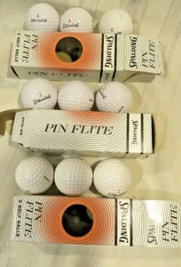 Vintage Spalding Pin Flite Golf Balls,3 Sleeve-3 White Golf Balls #2,3&4-9balls - Picture 1 of 7