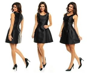 Damen Kleid Partykleid Abendkleid Cocktailkleid Elegant Neu 3545-A Schwarz  - Picture 1 of 17
