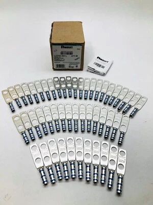 BOX OF 50 PCS PANDUIT LCCX6-38D-L COPPER COMPRESSION LUGS - Image 1 of 4