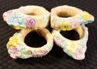 MERCURIES Ceramic Napkin Rings Made in Pennsylvania USA Flower Themed