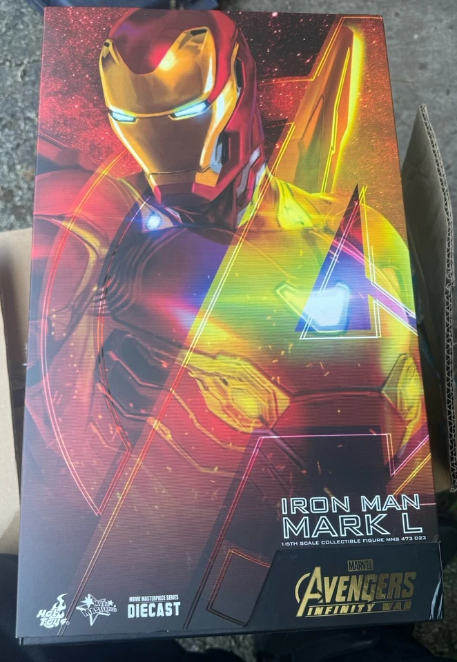 Empty Box Hot Toys MMS473D23 InfinityWar Iron Man Mark L 50 Diecast W/ Brown Box - Image 1 of 4
