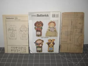 Cubiertas de frasco Butterick 3986 cerdo oso perro gato frascos boca ancha regalos oficina ponerse bien - Imagen 1 de 6
