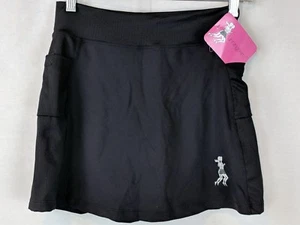 NWT RUNNINGSKIRTS WOMENS RUNNING TENNIS YOGA ATHLETIC WEAR BLACK SKORT SZ S $49 - Imagen 1 de 7