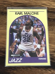 1989-90 NBA Hoops KARL MALONE #94 YELLOW Parallel Card Jazz HOF - Imagen 1 de 2