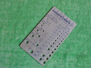 VITE METRICA VINTAGE CHEK'R n.1 PER VITI DA 2mm a 7mm CALIBRO MACCHINISTA - Foto 1 di 3