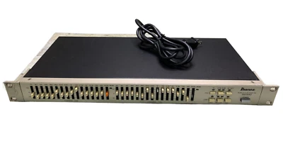 IBANEZ GE1500 VINTAGE RACK MOUNT 2 CHANNEL GRAPHIC EQUALIZER MISSING 2 SLIDERS - Image 1 of 4