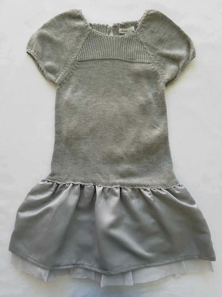 Vestido Suéter Gap Satinado Vacaciones Navidad Gris Plateado Talla 5 Nuevo con Etiquetas Foto 1 de 1