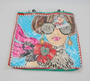 Brighton Tragetasche Glitzer und Glanz Canvas Tom Clancy Design Love Shopping Neu mit Etikett - Bild 1 von 14