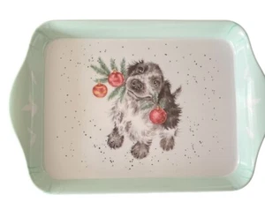 Pimpernel Wrendale Designs Holiday Helper Dog Small Melamine Tray - Picture 1 of 7