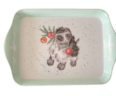 Pimpernel Wrendale Designs Holiday Helper Dog Small Melamine Tray - Image 1 of 4