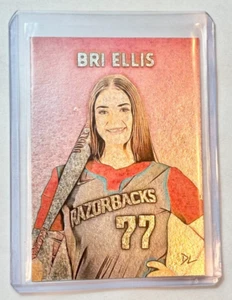 Bri Ellis Platinum Plated Artist Signed "Arkansas Razorbacks" Trading Card 1/1 - Picture 1 of 2