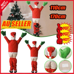 Climbing Hanging Santa Claus Christmas Outdoor Window Decoration Xmas Props NGT - Picture 1 of 15