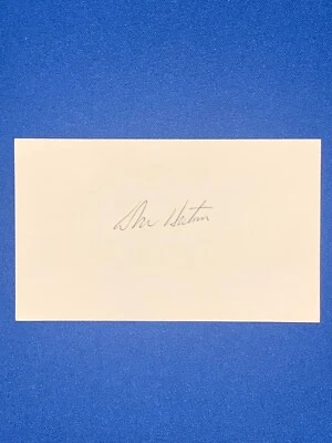 DON HUTSON HOF SIGNED 3x5 INDEX CARD 5x SCORING LEADER GREEN BAY PACKERS PSA DNA - Image 1 of 3