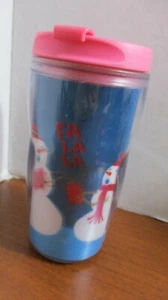 STARBUCKS~8 Ounce SNOWMAN "Fa La La" TRAVEL TUMBLER~2004 - Foto 1 di 8