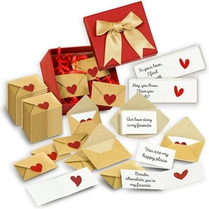 60 Mini Love Notes for Him Her - Romantic Valentines Day Gifts for Men, Couple G - Picture 1 of 13
