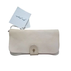 Free People Pulito portafoglio beige pelle boho chic hippie neutro vendita al dettaglio $58 - Foto 1 di 7