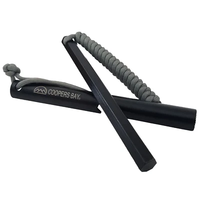 COOPERS BAY OUTDOORS HexaLite™ Ferro Rod Fire Starter - Large 6-Sided Shape & Easy Grip Striker