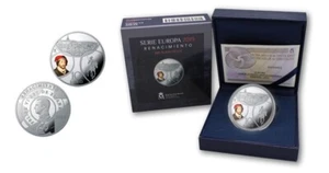 FELIPE VI ESPAÑA 10 EUROS 8 REALES PLATA 2019 SERIE EUROPA RENACIMIENTO. RARA. - Picture 1 of 2