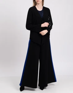 RRP€280 ELIZABETH AND JAMES Crepe Jacket Size XS-S Silk Insert Unlined Tie Front - Picture 1 of 8