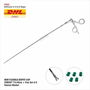 ANS BIOPSY CUP FORCEP FLEXIBLE 7Fr/40cm + Free Set of 5 Damroo Washer - Picture 1 of 11