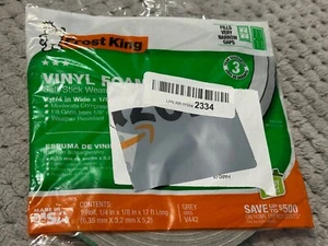 Frost King V442 Vinyl Foam Self-Stick Weatherseal 1/4" x 1/8" x 17ft Grey - Picture 1 of 7