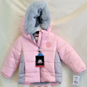 ZeroXposur Girls 18 24 months Pink Hooded Snow Parka With Faux Fur Trim NWT! - Picture 1 of 10
