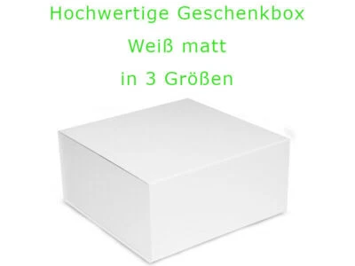 Geschenkkarton / Geschenkbox / Magnetbox UNI WEIß matt in 3 Größen - Bild 1 von 2
