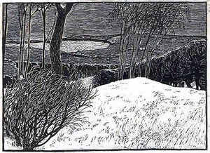WALD im WINTER - Willibald WEINGÄRTNER - ORIGINAL ZEICHNUNG von 1910 - Picture 1 of 1