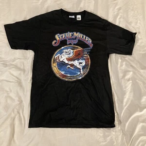 Steve Miller Band Men’s SMALL Black T-Shirt Pegasus Design Graphic Printed Tee - Picture 1 of 11