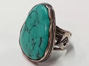 SILPADA Sterling Silver Large Tumbled Turquoise Multi Band Ring Size 9 - Picture 1 of 7
