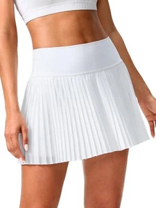 Womens Pleated Tennis Skirt with Pockets Shorts High Waisted Golf Skorts Skirts - Picture 1 of 10