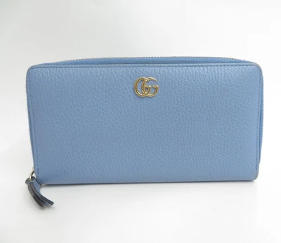 Auténtica billetera larga GUCCI GG Marmont de cuero con cremallera alrededor I#48142 Foto 1 de 4