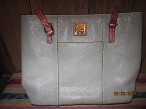 Dooney & Bourke Pebble Leather Small Lexington Shopper ELEPHANT Color Preowned - Picture 1 of 6