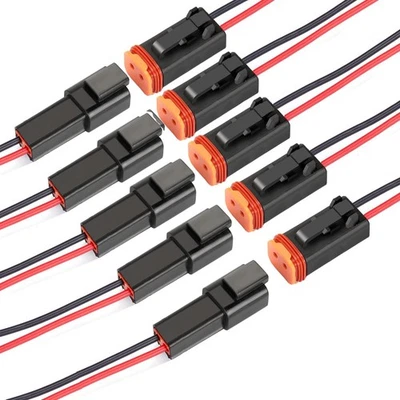 ZHOFONET 2 Pin DT Connectors Waterproof,2 Wire Connector 16 AWG Automotive Electrical ...