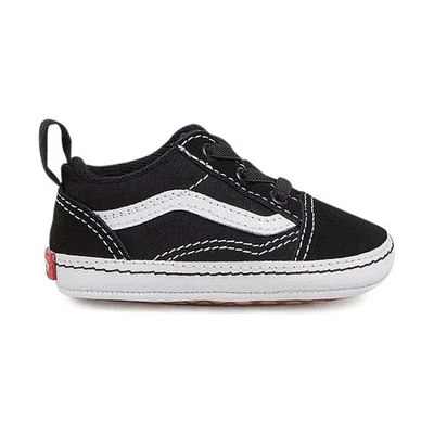 Детская обувь для кроватки VANS Old Skool черная/настоящая белая VN0A3U8K6BT для младенцев размер 4 - Изображение 1 из 2