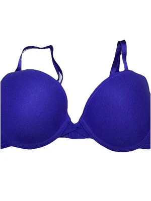 Sujetador para mujer OnGossamer con superposición de encaje forrado talla 32B azul Foto 1 de 4