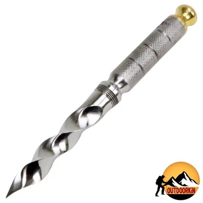 10 «TRI EDGE TWIST фиксированное лезвие охотничий кинжал нож Kris лезвие с алюминиевой крышкой - Изображение 1 из 3