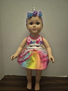 MUÑECA ADORABLE CITITOY 2013 PELO MORADO OJOS AZULES VINILO/TELA MUÑECA 18" - Imagen 1 de 6