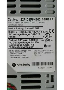 Inversor de entrega urgente 22F-D1P5N103 reacondicionado #ea - Imagen 1 de 3