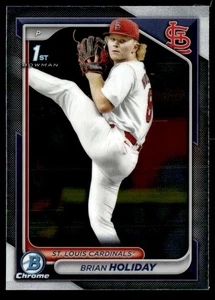 BRIAN HOLIDAY 2024 BOWMAN DRAFT CHROME RC ST. LOUIS CARDINALS #BDC-137 - Picture 1 of 2
