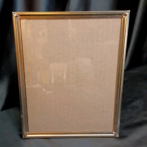 Vintage Gold Metal Ornate Picture Photo Frame Easel & Hanging Velvet 8" x 10" - Picture 1 of 13