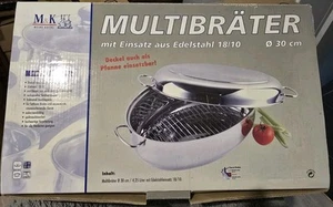 Multibräter oval Cassarolle Bratpfanne Deckel als Pfanne Edelstahl 18/10-4,25 l - Bild 1 von 5