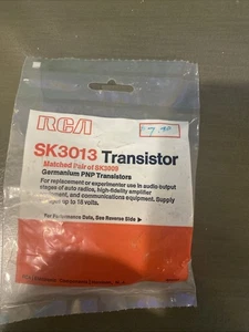 (2) RCA SK3013 Germanium PNP Power Transistors - Vintage Unopened Pack - Picture 1 of 4